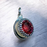 Pink Topaz 16 Carat Sterling Silver Pendant.     $80