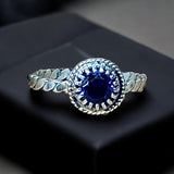Sapphire Sterling Silver Ring SIZED TO ORDER .    $75