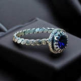 Sapphire Sterling Silver Ring SIZED TO ORDER .    $75