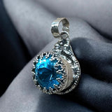 Pariba Tourmaline 10 Carat Sterling Silver Pendant.   $150