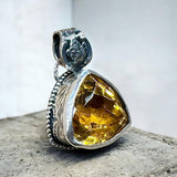 Topaz 33 Carat Sterling Silver Pendant.   $95