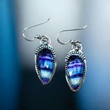 Fluorite Sterling Silver Earrings.   $55
