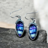 Fluorite Sterling Silver Earrings.   $55