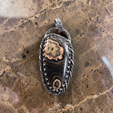Flowering Tube Onyx Sterling Silver Pendant    $80