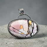 Brecciated Mookite Sterling Silver Pendant.     $85
