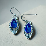 Blue Topaz Sterling Silver Earrings   $60