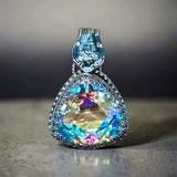 Mystic Topaz 53 Carat Sterling silver pendant.  $120