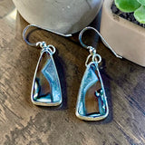 Agate sterling silver earrings. $50