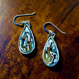 Tube agate sterling silver earrings.   $50