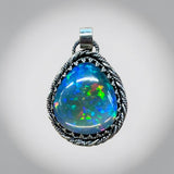 Ethiopian Wello Opal 21 Carat Sterling Silver Pendant.   $400