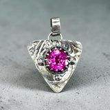Ceylon Pink Sapphire Sterling Silver Pendant.   $125
