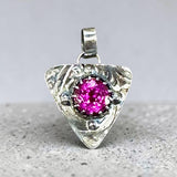 Ceylon Pink Sapphire Sterling Silver Pendant.   $125