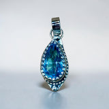 Light Blue Topaz Sterling Silver Pendant.  $70