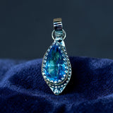 Light Blue Topaz Sterling Silver Pendant.  $70