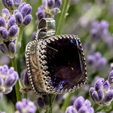 Amethyst 44 Carat Sterling Silver Pendant.   $125