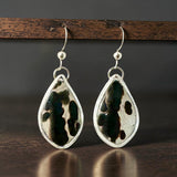 Agate Sterling Silver Orb Earrings.    $50