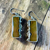 Agate sterling silver Earrings.  $50