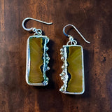 Agate sterling silver Earrings.  $50