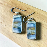 Agate Sterling Silver Earrings   $55