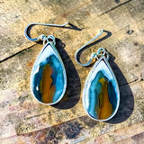 Agate sterling silver Earrings $55