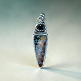 Palm Wood Petrified Pendant bearings set $115