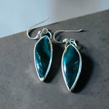 Blue Opal Sterling Silver Earrings.   $50