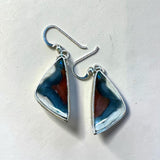 Agate sterling silver earrings.  $50
