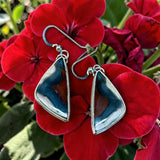 Agate sterling silver earrings.  $50