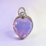 Lavender Quartz Heart Sterling Silver Pendant.     $55