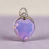 Lavender Quartz Heart Sterling Silver Pendant.     $55