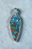 Jasper and Kyanite Sterling Silver Pendant.   $75