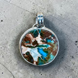 Aqua Terra Jasper  small sterling silver pendant.    $50