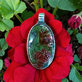 Moss Agate sterling Silver pendant.    $75