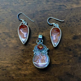 Agate sterling silver Earrings.  $50