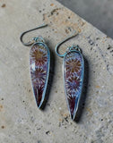 Fossilized Coral Sterling Silver Earrings.   $50