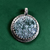 Oregon Moss Agate sterling silver pendant.   $80