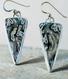 Tube Agate Sterling Silver Earrings.   $50