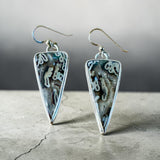 Tube Agate Sterling Silver Earrings.   $50