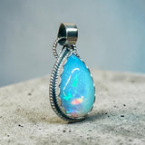 Ethiopian Opal 16 Carat Sterling Silver Pendant.   $400