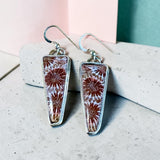 Fossilized Coral Sterling Silver Earrings.  $50