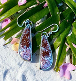 Fossilized Coral Sterling Silver Earrings.    $50