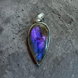Purple Labradorite Sterling Silver Pendant.  $70
