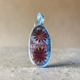 Fossilized Coral Sterling Silver Pendant.    $70