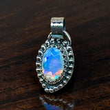 Ethiopian Opal 4 Carat Sterling Silver Pendant.    $125