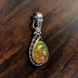Ethiopian Opal 9 Carat Sterling Silver Pendant.     $250