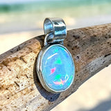Ethiopian Opal Sterling Silver Pendant.   $125