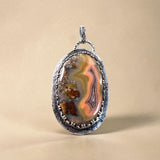 Turkish Agate Sterling Silver Pendant.    $80