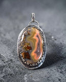 Turkish Agate Sterling Silver Pendant.    $80