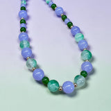 Lavender Jade and Green Jade Gold-filled necklace.     $80