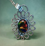 Black Ethiopian Opal 3 Carat Sterling Silver Pendant       $150